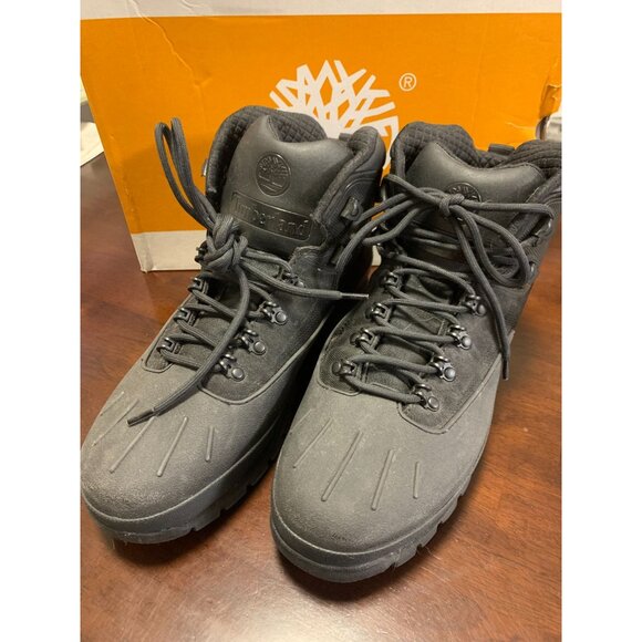 Timberland Euro Hiker Shell Toe Boot Size 10 Black - Picture 2 of 9